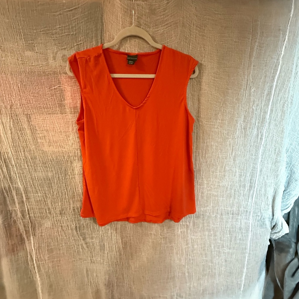 Covington Vivid Orange Sleeveless Top